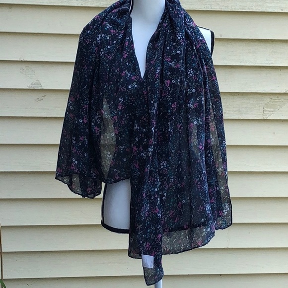 Multi Floral Large Scarf - Picture 1 of 3